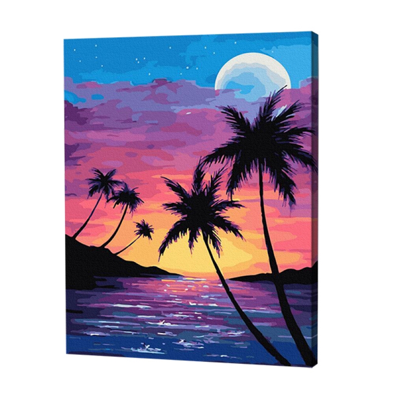 PAINT BY NUMBERS CARRIBEAN SUNSET 16119 NETT Jacksons Drawing Supplies