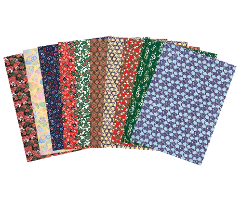 CHINESE DECORATIVE PAPER A4 ASSORTED COLOURS PACK OF 40 Jacksons