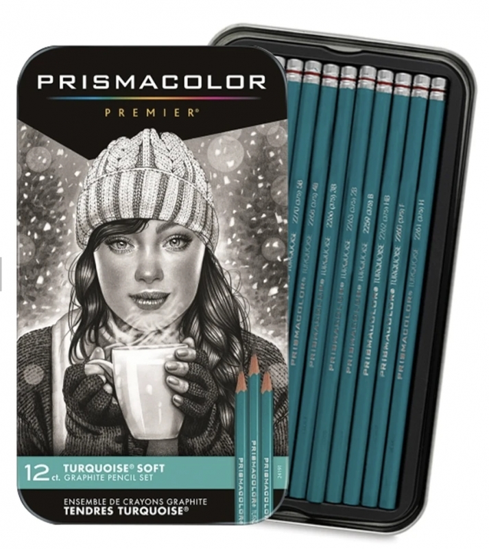 PRISMACOLOUR GRAPHITE PENCILS SOFT SET OF 12 15825 Jacksons Drawing Supplies