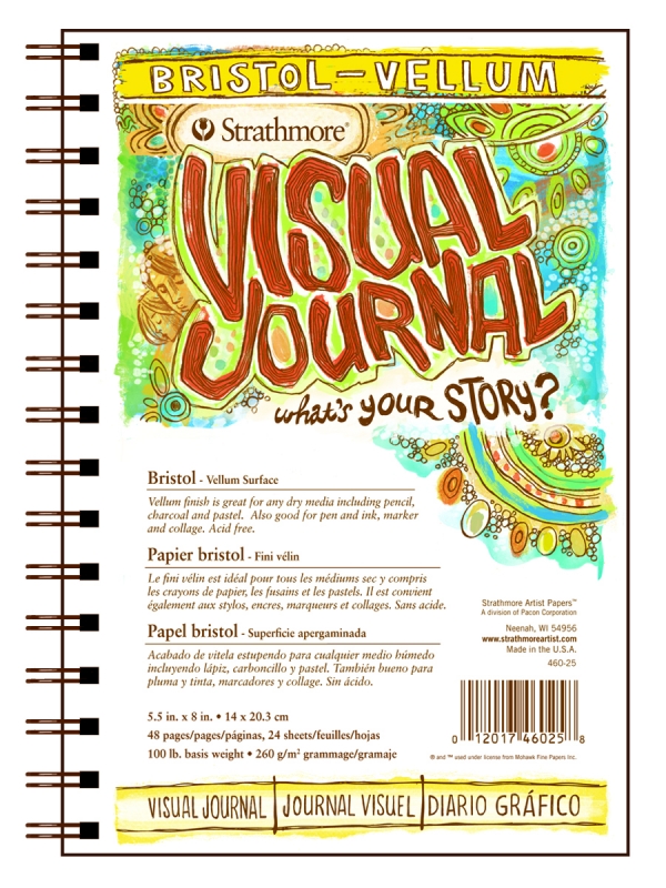 BOOK SKETCH VISUAL JOURNAL STRATHMORE BRISTOL VELLUM 260G 5.5X8 48PG
